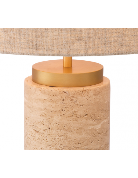Eichholtz bordlampe messing travertin marmor moderne design stor