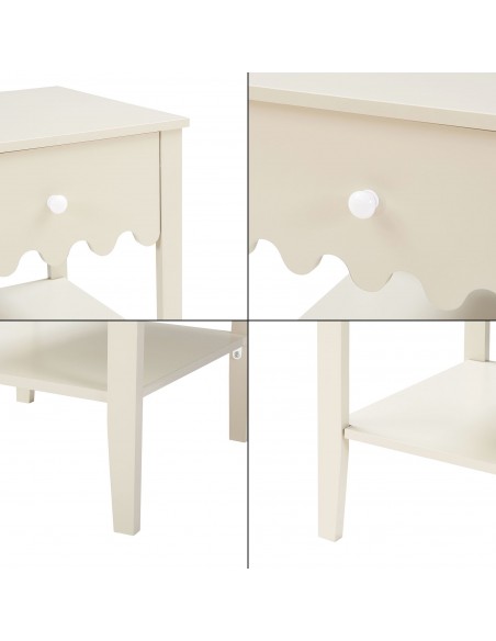sengebord natbord hvid beige