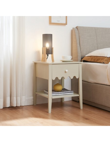 sengebord natbord hvid beige