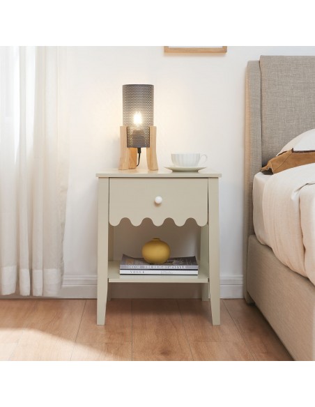 sengebord natbord hvid beige