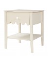 Sengebord i MDF H50 x B40 x D40 cm - Cremehvid/Hvid