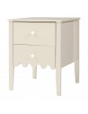 Sengebord i MDF H50 x B40 x D40 cm - Cremehvid/Hvid