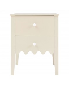 sengebord natbord hvid beige skuffer 2