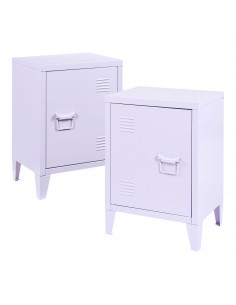 sengebord natbord soveværelse opbevaring metal