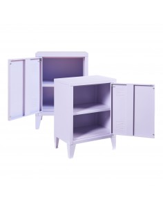 sengebord natbord soveværelse opbevaring metal 2