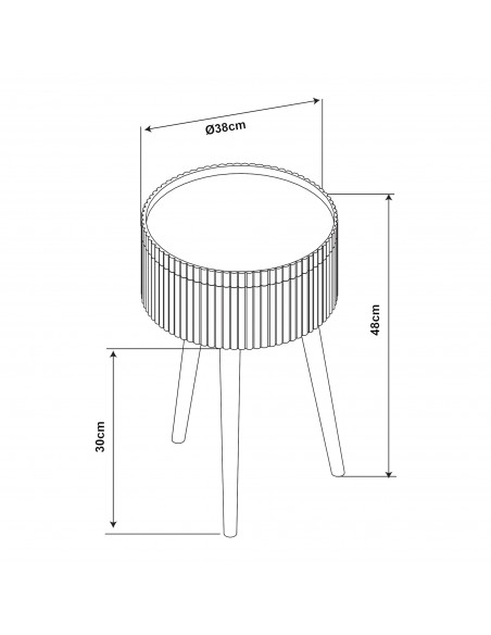 sofabord sidebord stuemøbler rundt moderne design opbevaring