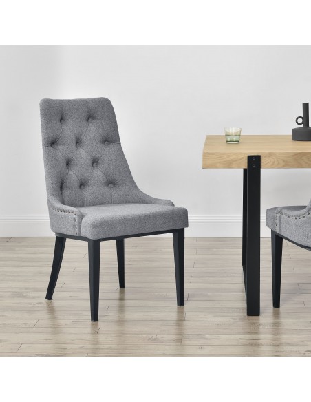 Spisebordsstol nordisk skandinavisk design sort grå