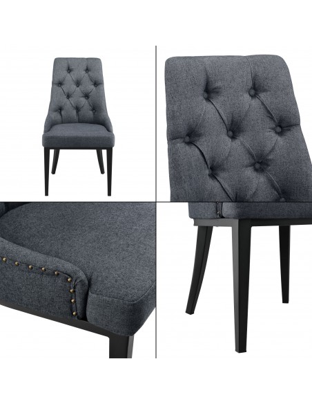Spisebordsstol nordisk skandinavisk design sort grå