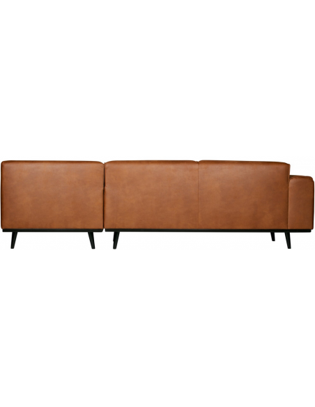 Hjørnesofa cognac brun læder chaiselong chaiselongsofa moderne design