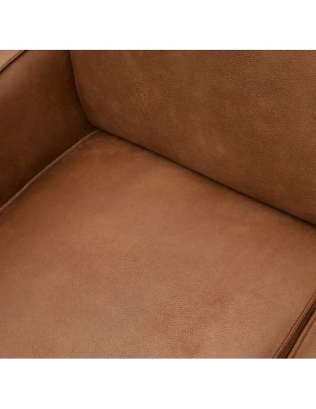 Hjørnesofa cognac brun læder chaiselong chaiselongsofa moderne design