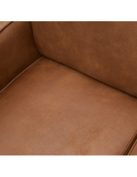 Hjørnesofa cognac brun læder chaiselong chaiselongsofa moderne design