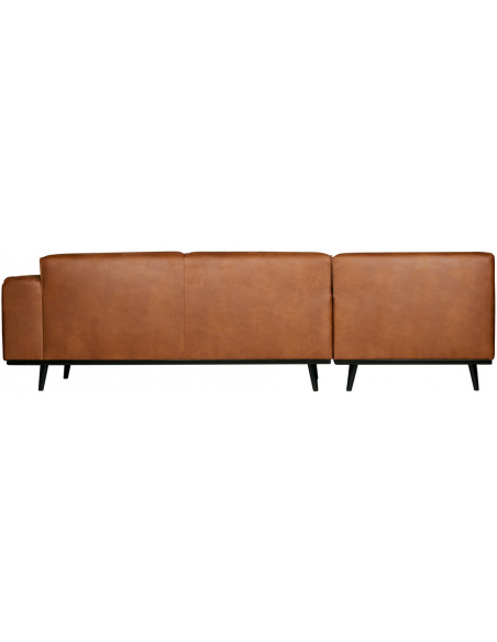 Hjørnesofa cognac brun læder chaiselong chaiselongsofa moderne design
