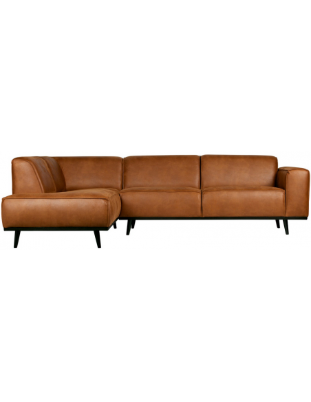 Hjørnesofa cognac brun læder chaiselong chaiselongsofa moderne design