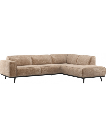 Hjørnesofa velour stof chaiselong chaiselongsofa moderne design