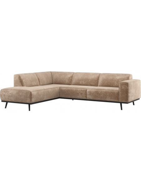 Hjørnesofa velour stof chaiselong chaiselongsofa moderne design