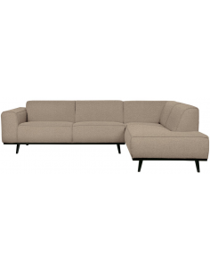 Hjørnesofa beige boucle stof chaiselong chaiselongsofa moderne design