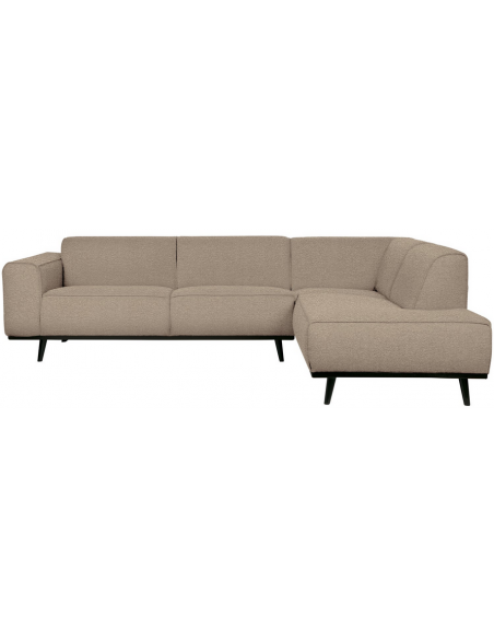 Hjørnesofa beige boucle stof chaiselong chaiselongsofa moderne design