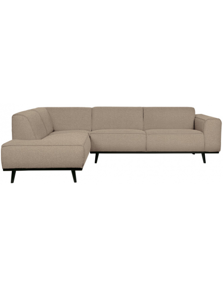 Hjørnesofa beige boucle stof chaiselong chaiselongsofa moderne design