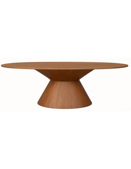 ovalt spisebord træ moderne design