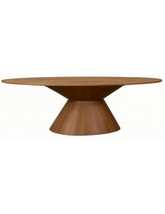 ovalt spisebord træ moderne design 2
