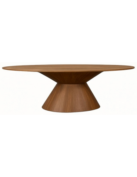 ovalt spisebord træ moderne design