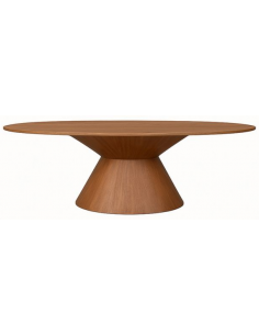 ovalt spisebord træ moderne design