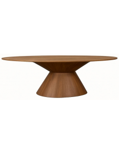 ovalt spisebord træ moderne design 2