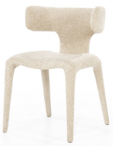 DAVE Spisebordsstol med armlæn i polyester H78,5 cm - Taupe