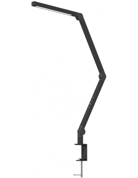 Bordlampe led skrivebord skrivebordslampe kontorlampe flexarm justerbar sort