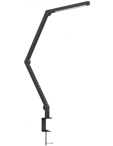 Bordlampe led skrivebord skrivebordslampe kontorlampe flexarm justerbar sort