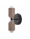 LOS Retro væglampe i metal H22 cm 2 x E27 - Sort/Lysebrun