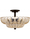 WHITECAP Plafond i stål og glas Ø39,5 cm 4 x E14 - Mørkebrun/Rav