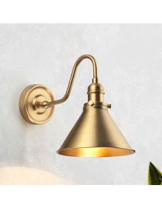 moderne væglampe køkken soveværelse seng sengelampe væg lampe messing 2