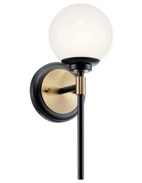 Badeværelseslampe messing moderne design væglampe spejl led sort