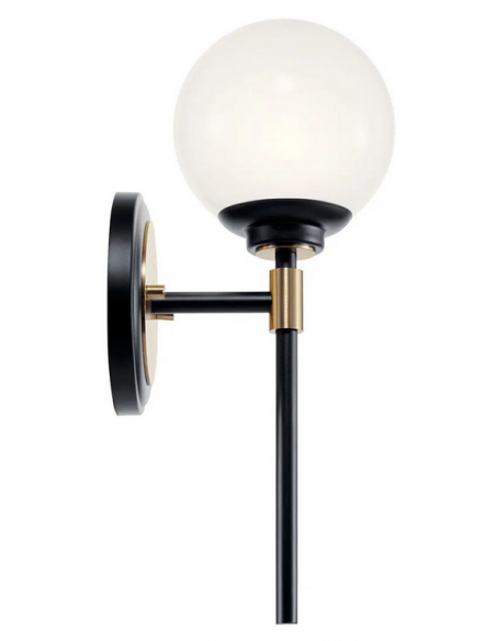 Badeværelseslampe messing moderne design væglampe spejl led sort