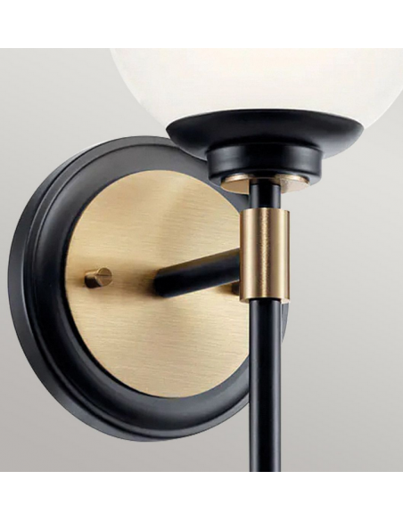 Badeværelseslampe messing moderne design væglampe spejl led sort