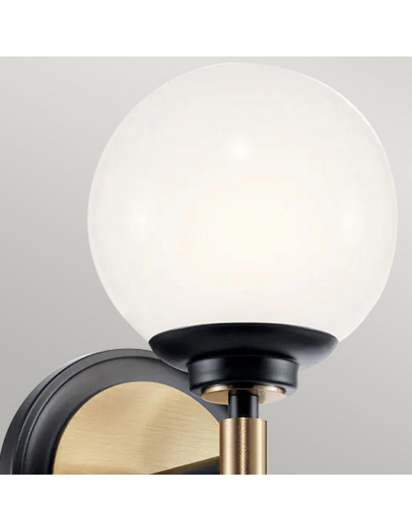 Badeværelseslampe messing moderne design væglampe spejl led sort
