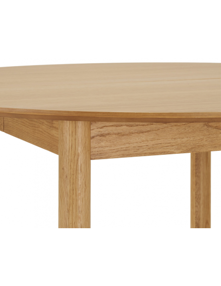 rundt spisebord med udtræk eg træ moderne design 120
