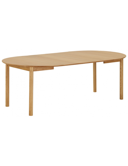 rundt spisebord med udtræk eg træ moderne design 120