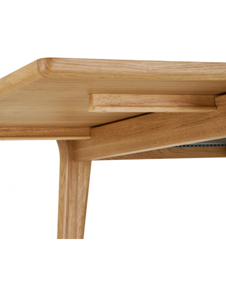 spisebord med udtræk eg træ moderne design