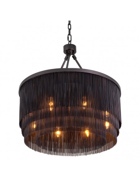 lysekrone loftlampe moderne design spisebord sort eichholtz