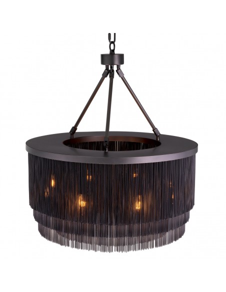 lysekrone loftlampe moderne design spisebord sort eichholtz