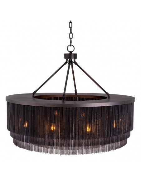 lysekrone loftlampe moderne design spisebord sort eichholtz