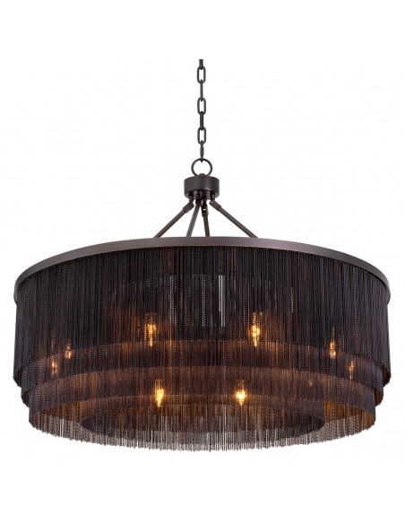 lysekrone loftlampe moderne design spisebord sort eichholtz