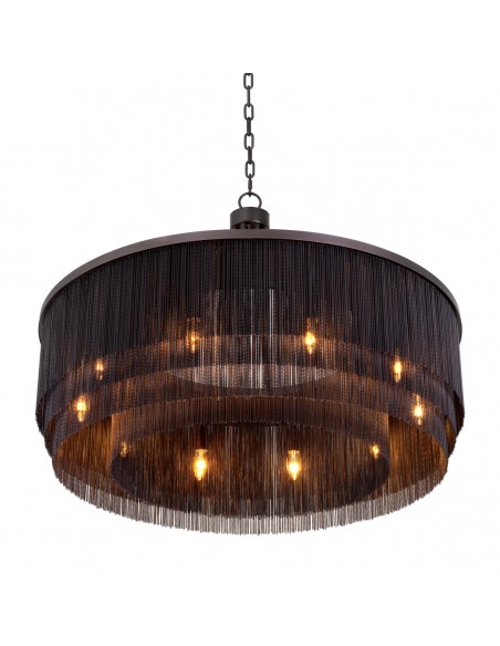 lysekrone loftlampe moderne design spisebord sort eichholtz