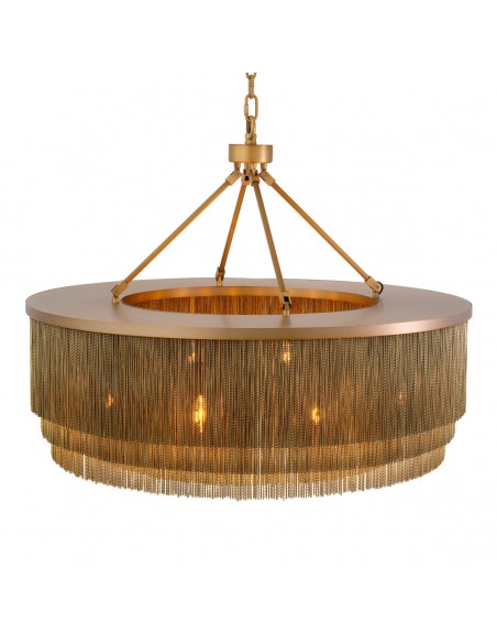 lysekrone loftlampe moderne design spisebord messing eichholtz