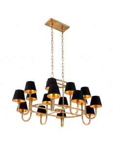 lysekrone loftlampe moderne design spisebord messing eichholtz