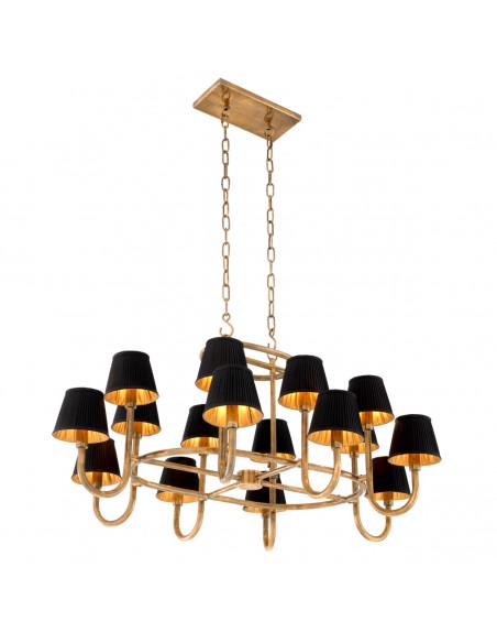 lysekrone loftlampe moderne design spisebord messing eichholtz