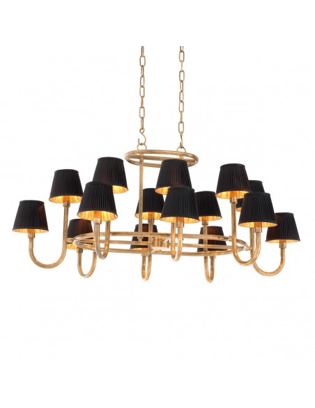 lysekrone loftlampe moderne design spisebord messing eichholtz