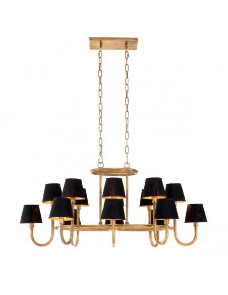 lysekrone loftlampe moderne design spisebord messing eichholtz
